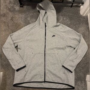 Nike Heather Gray Zip Up Hoodie